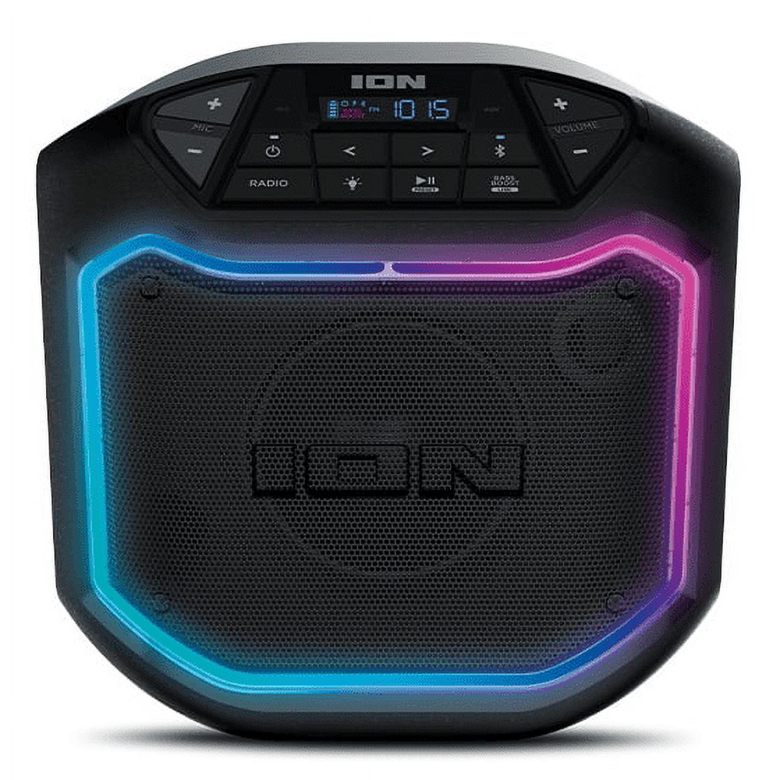 ION Audio Game Day Party Portable Bluetooth Speaker with LED Lighting, Black, iPA127 - image 1 of 6