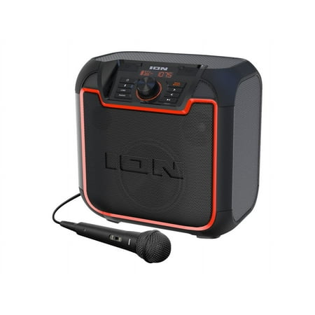 ION Audio - Sport- All-Weather Rechargeable Portable Bluetooth Speaker - Black/Orange