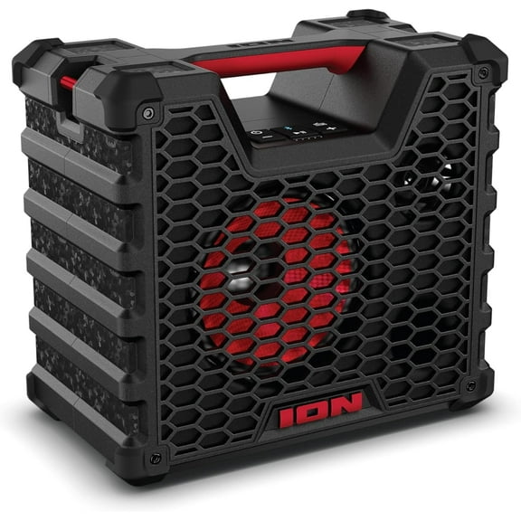 ION Audio Tailgater Tough - Rugged Portable All-Weather Wireless Bluetooth Speaker, IPX5 Water-Resistant, Outdoor Weather-Resistant Speaker