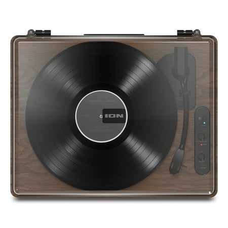 ION iT103ESP Luxe LP 3-Speed 4-Watt Turntable with Bluetooth, Built-in Stereo Speakers, Hinged Dust Cover, and Digital Conversion