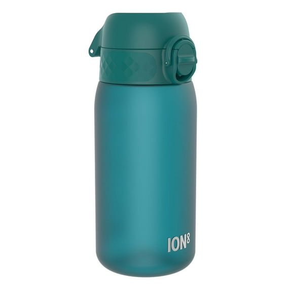 ION8 Leak Proof Flip-Top Kids Water Bottle, BPA Free, Dishwasher-Safe, Aqua, 350ml (12oz)