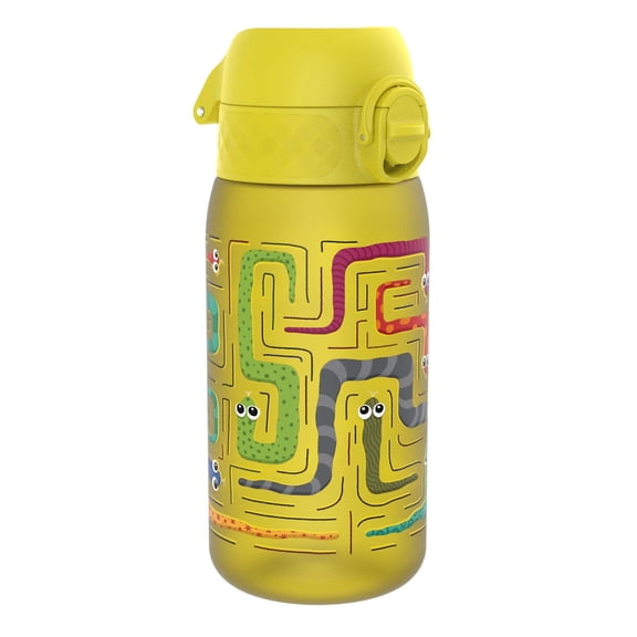 ION8 Leak Proof Flip-Top Kids Water Bottle, BPA Free, Dishwasher-Safe, Snakes, 350ml (12oz)