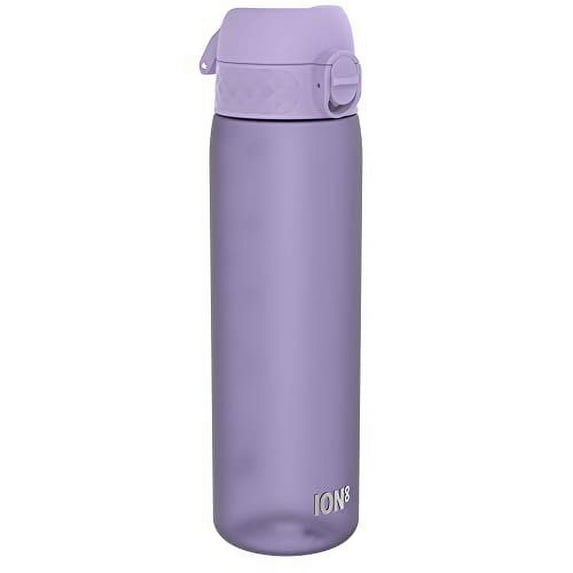 ION8 Leak Proof Flip-Top Slim Water Bottle, BPA Free, Dishwasher-Safe, Lilac Purple, 500ml (18oz)