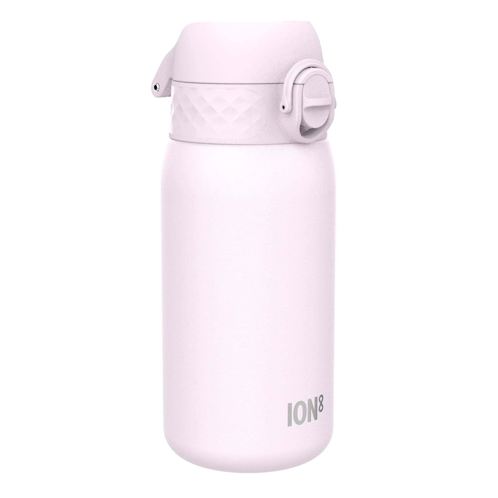 ION8 Leak Proof FlipTop Stainless Steel Kids Water Bottle,DishwasherSafe, Lilac Dusk, 400ml