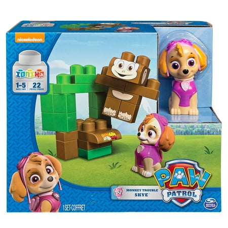 IONIX JR. Paw Patrol, Monkey Trouble Skye Building Block Playset, Walmart Exclusive