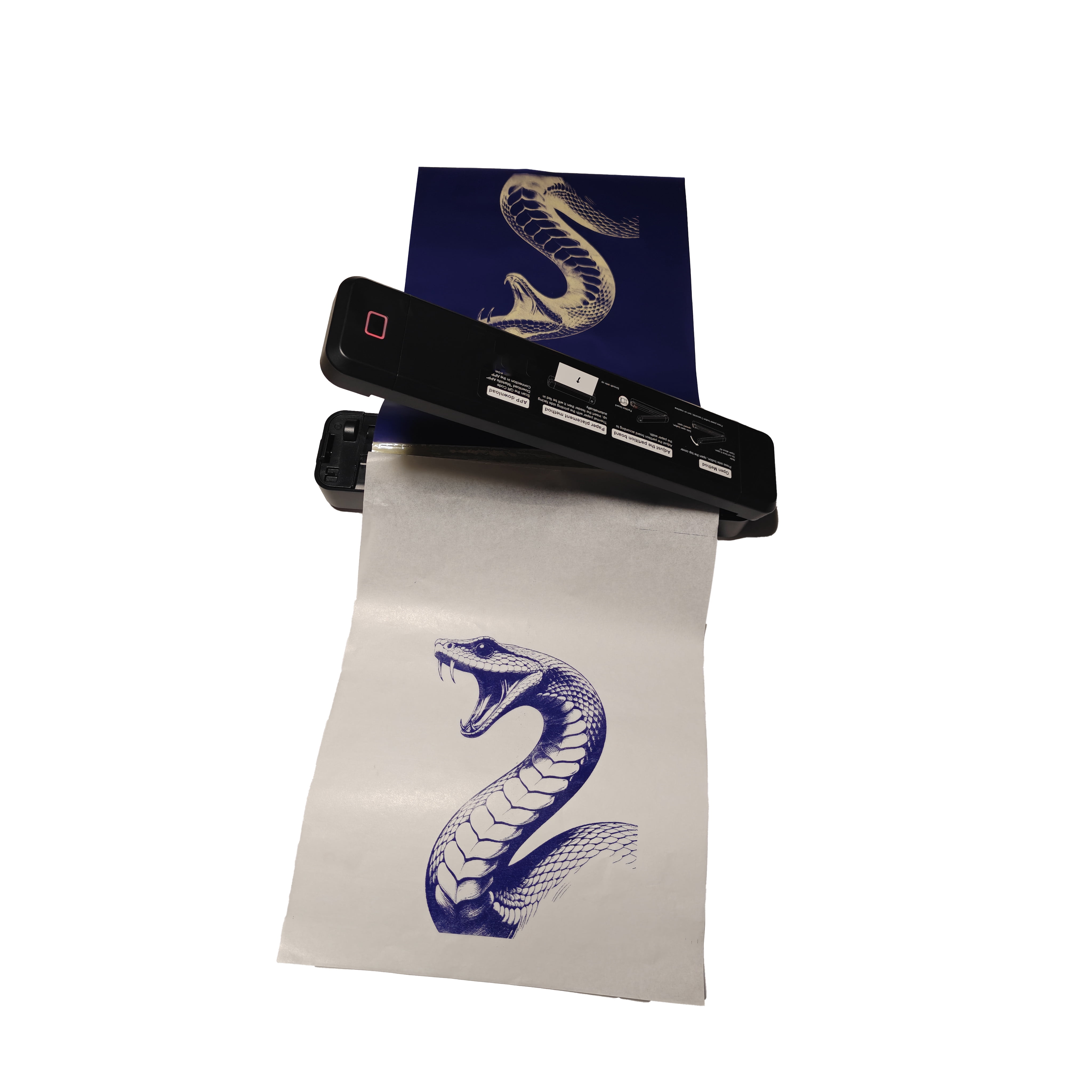 IOOIOO high resolution tattoo stencil tattoo bluetooth printer with extra clear tattoo transfer paper, high end tattoo machine