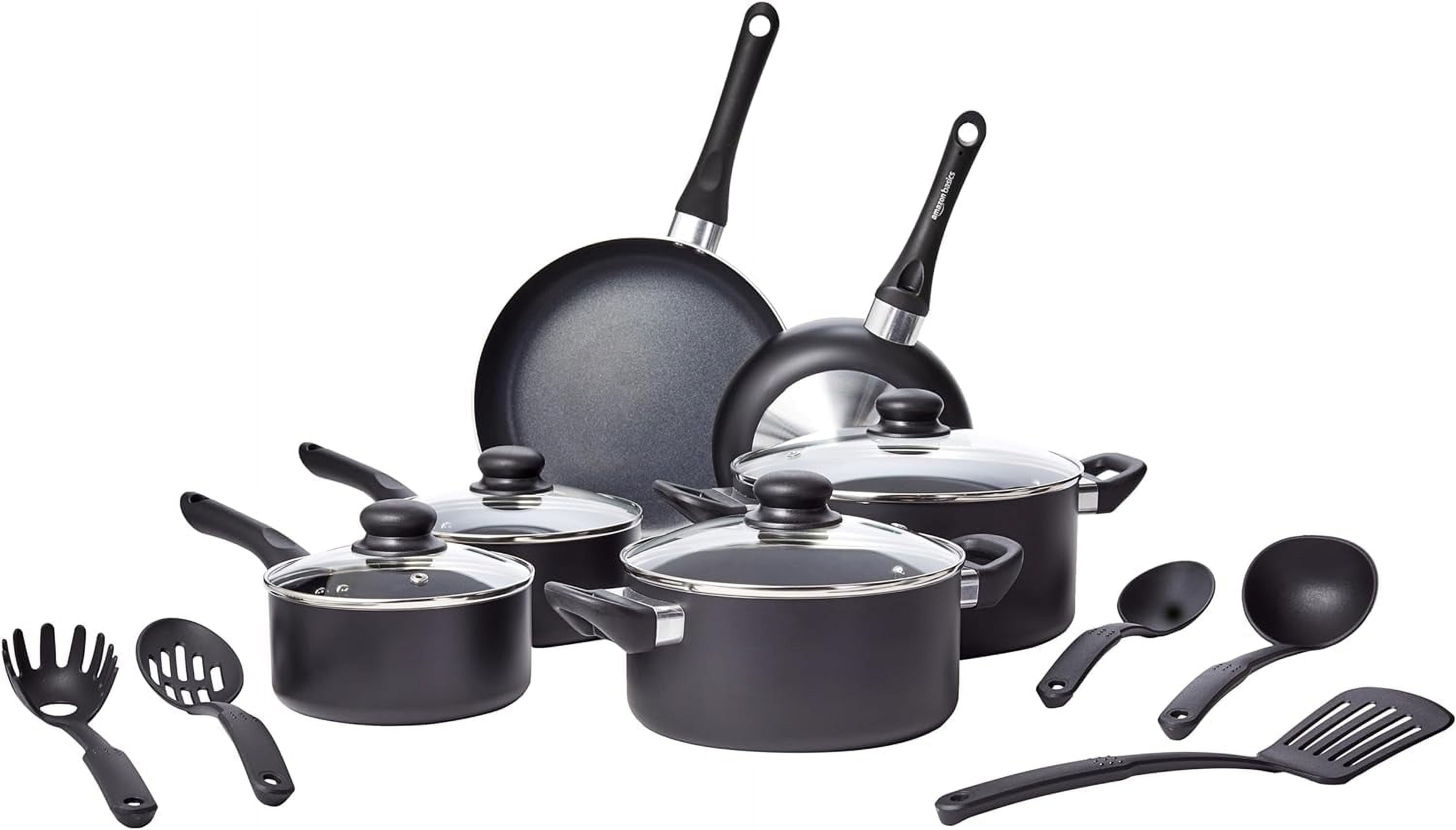 I00000 Stainless Steel pots and pans set,Nonstick Kitchen Induction Cookware Set,Works with Induction/Electric and Gas Cooktops, Nonstick, Dishwasher.