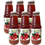 IOS Love Organic Juice - USDA Organic Certified - Cold Pressed, No Added Sugar, No Water, No Artificial Colors, No Preservatives, No Flavors Added, No Gluten - 33.8 Fl Oz (Cranberry, Pack of 6)