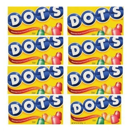 IOS Tootsie Dots Assorted Fruit-Flavored Gumdrops, 6.5-oz. Boxes.Theater Size .Pack Of 8