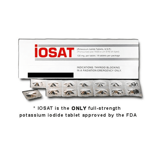 IOSAT 130 mg Potassium Iodide Tablets, 5 Count Health and Beauty