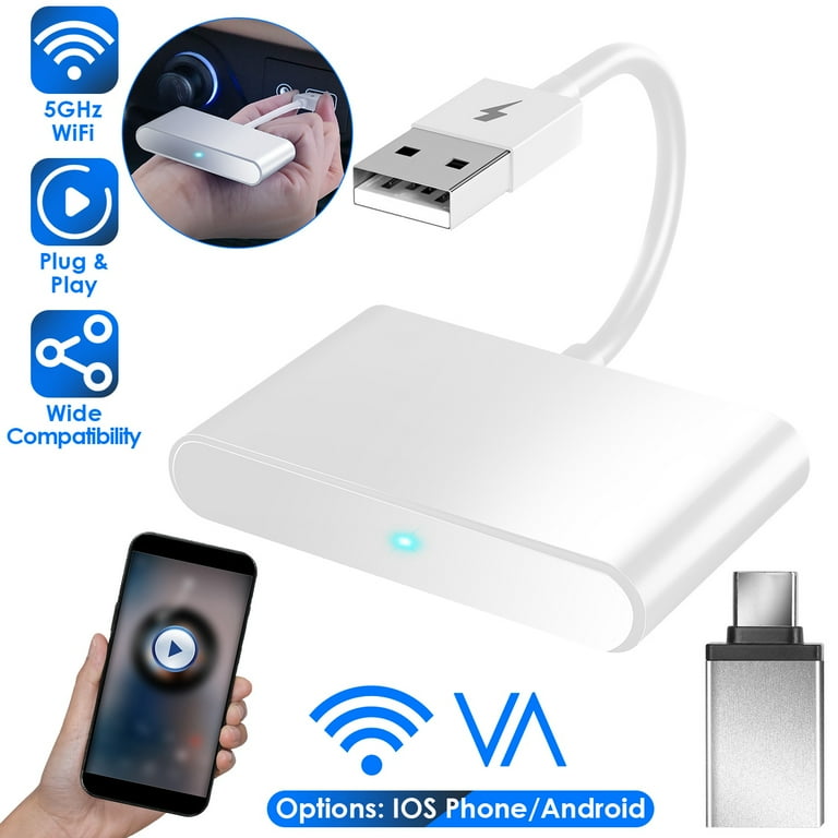 IOSPhone Wireless Car Adapter, TeqHome Wireless Adapter for In-car