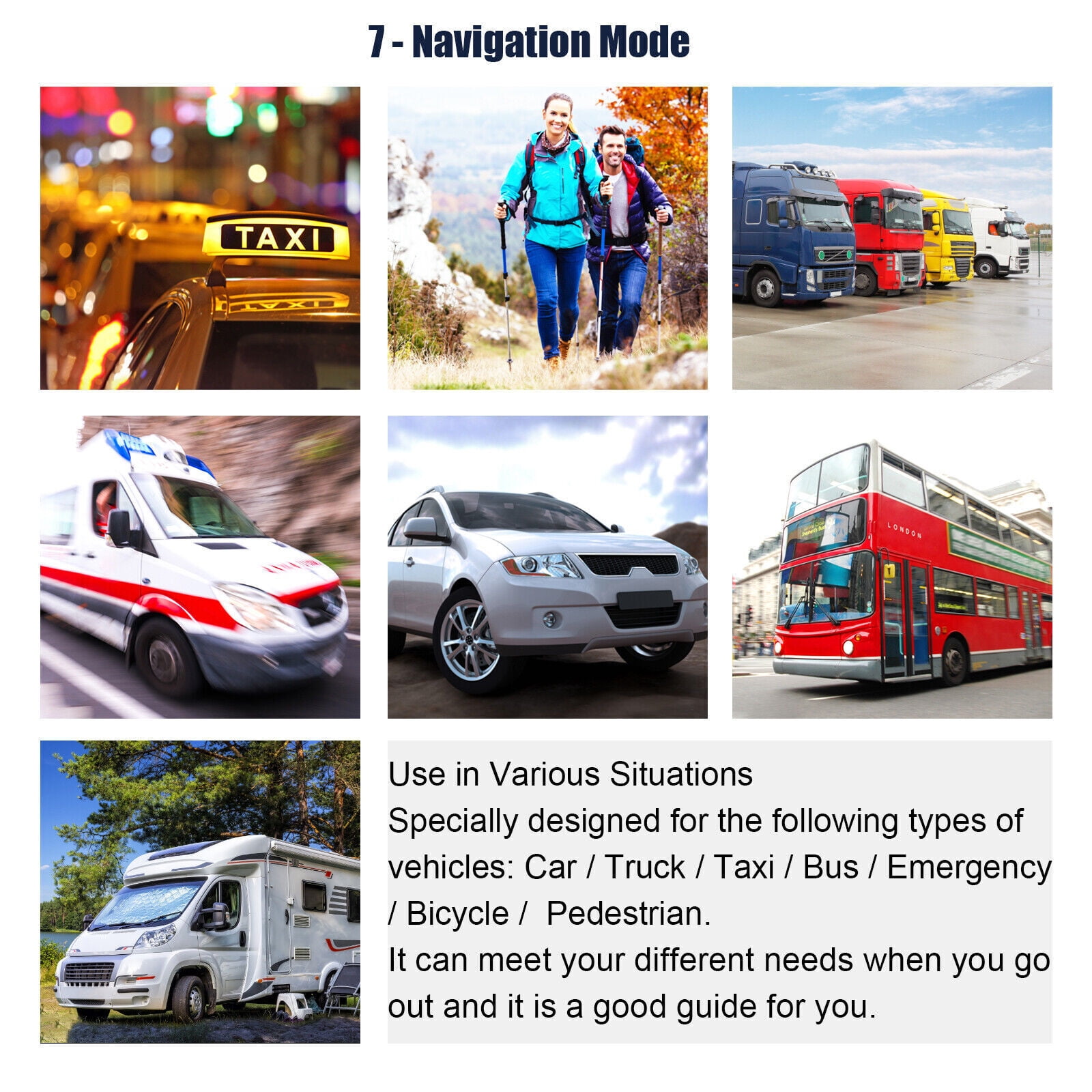 IOTWE 7'' Inch Truck GPS Navigation Car Navigator Free US Map Updates