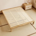 thumbnail image 1 of IOTXY Solid Wood Platform Bed - Queen Japanese Bed Frame, Natural, 1 of 10