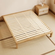 IOTXY Solid Wood Platform Bed - Queen Japanese Bed Frame, Natural
