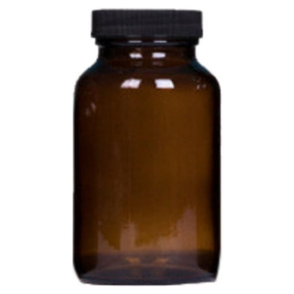 IOTdou 1 PC 4.1oz Amber Glass Bottle Brown Wide Mouth Bottle Refillable Lightproof Bottle Separate Bottling Storage Container with Airtight Polycone Lids for Lab Fermentation Brewing and Juicing