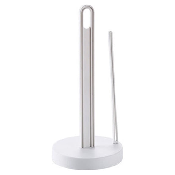 IOTdou 13" Paper Towel Holder Countertop Standing Paper Organizer Kitchen Roll Dispenser Rustic Plastic Farmhouse Paper Stand for Home Kitchen Dining