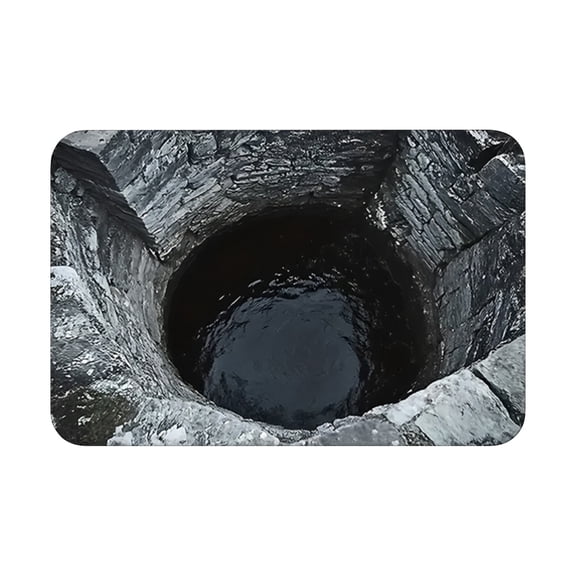 IOTdou 3D Optical Illusion Rug Visual Trap Rug Bottomless Hole Carpet Front Water well Door Mat for Living Room Bedroom Playroom Gameroom Decor