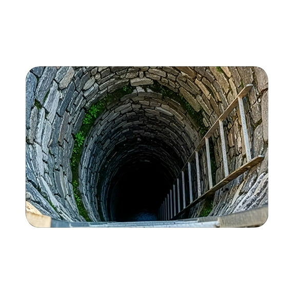 IOTdou 3D Optical Illusion Rug Visual Trap Rug Bottomless Hole Carpet Front Water well Door Mat for Living Room Bedroom Playroom Gameroom Decor