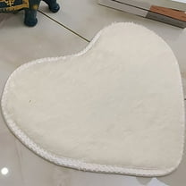 IOTdou Bath Mat, Bathroom Rug, Shower Rug, Bath Rug, Super Absorbent Heart Shaped Bathroom Mats 11.8 x15.7 Inch Small Bathroom Rug, Quick Dry Bath Mat for Home, Hotel, Non-slip Carpet