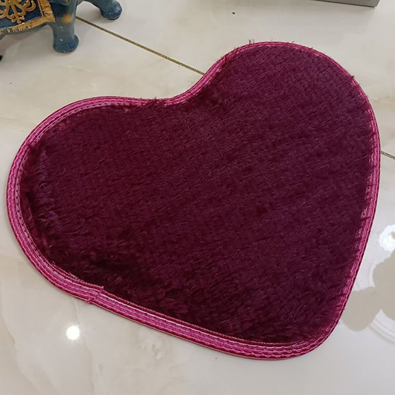 IOTdou Bath Mat, Bathroom Rug, Shower Rug, Bath Rug, Super Absorbent Heart Shaped Bathroom Mats 11.8 x15.7 Inch Small Bathroom Rug, Quick Dry Bath Mat for Home, Hotel, Non-slip Carpet