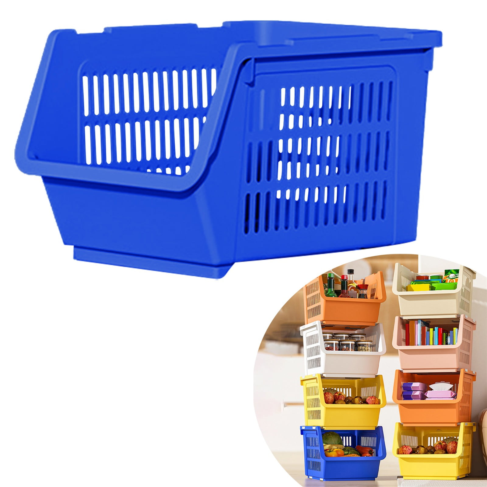 IOTdou Foldable Storage Basket, Stackable Storage Bin, Plastic Potato ...