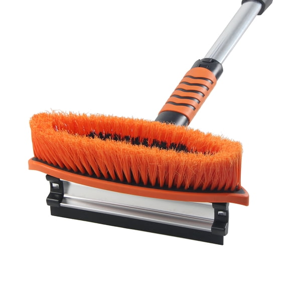 IOVELOMENT 47.2" Extendable Snow Brush and Ice Scraper for Car Windshield with Ergonomic Foam Grip and 270° Rotating Brush Head - Perfect for SUV, Truck, and Car (Blue)