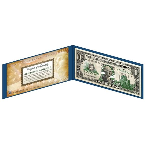 IOWA State $1 Bill *Genuine Legal Tender* U.S. One-Dollar Currency *Green*