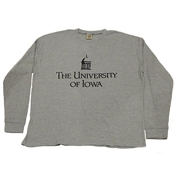 IOWA UI Husky Fit Adult Men Thermal Knit Long Sleeve T-Shirt (Size Medium)