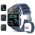 thumbnail image 1 of IOWODO Smart Watch for Women Men, 1.91'' Fitness Tracker with Bluetooth Calling, AI Voice, 100+ Sports Modes, Digital Watch for Android & Iphone, Blue, 1 of 10