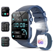 Smart Watch for Women Men, 1.91'' Fitness Tracker with Bluetooth Calling, AI Voice, 100+ Sports Modes, Digital Watch for Android & Iphone, Blue