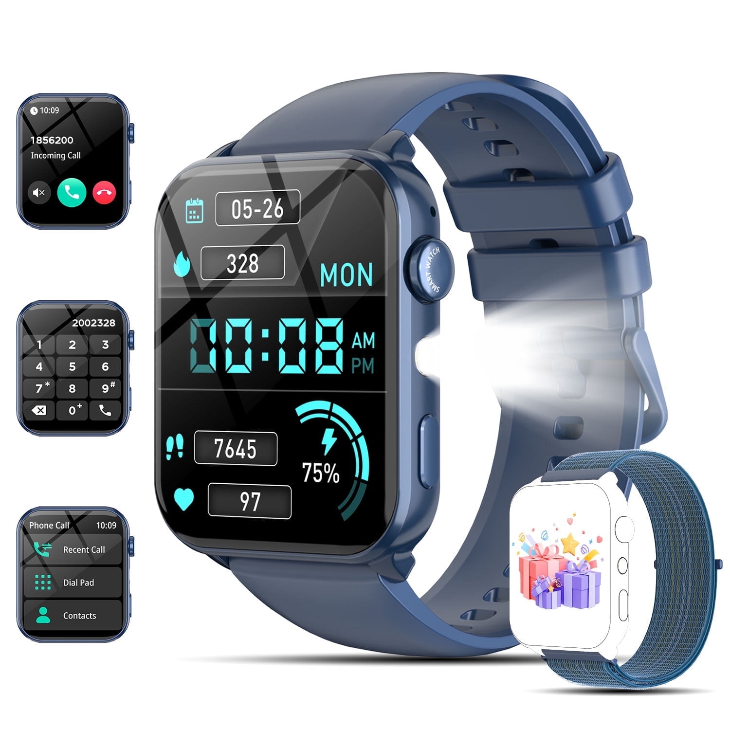 IOWODO NEW Smart Watch Fits for Android and iPhone Samsung,1.91