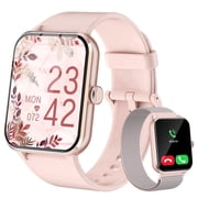 IOWODO Smart Watch for Women Men, 1.85 HD Fitness Tracker with Bluetooth Calls, 120 Sport Modes, IP68 Waterproof, Android iPhone, Pink
