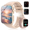 thumbnail image 1 of IOWODO Smart Watch for Women, 1.91" Fitness Watch with Answer/Make Call/100+ Sport Modes/Pedometer/IP68 Waterproof, Fitness Tracke Fits for Android/iPhone, Pink, 1 of 11
