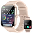 thumbnail image 1 of IOWODO Smart Watch for Women Men, 1.85" HD Fitness Tracker with Bluetooth Calls, 120 Sport Modes, IP68 Waterproof, Android iPhone, Pink, 1 of 11