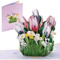 thumbnail image 1 of IOYOUNOW Tulips Flower Bouquet PopUp Card - 3D 5 x 7” Popup Birthday Cards Flower Greeting Cards, Mother’s Day Card Pop Up, Anniversary, Thinking of You, Thank You Card, 1 of 7