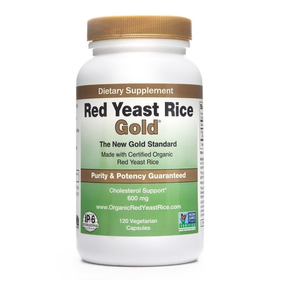 IP-6 International, Inc. - Red Yeast Rice Gold 600 mg. - 120 Vegetarian Capsules