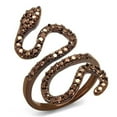 thumbnail image 1 of IP Coffee Light Brass Ring with AAA Grade CZ, Light Coffee - Size 7, 1 of 1