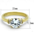 thumbnail image 1 of IP Gold(Ion Plating) Stainless Steel Ring with AAA Grade CZ in Clear for Women Clear Stone Color Style TK1877 Size 5, 1 of 3
