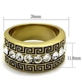 thumbnail image 1 of IP Gold(Ion Plating) Stainless Steel Ring with Top Grade Crystal in Clear for Women Celtic Theme Clear Stone Color Style TK2310 Size 13, 1 of 3