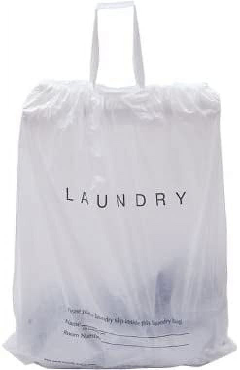 IP Hotel Laundry Bags, 1.25 Mil Plastic, 18" x 19", 4" Gusset - Case of 1,000