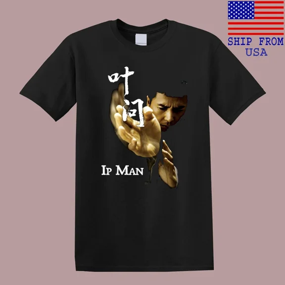 IP MAN Martial Art Movie Men's Black T-Shirt Size S-5XL