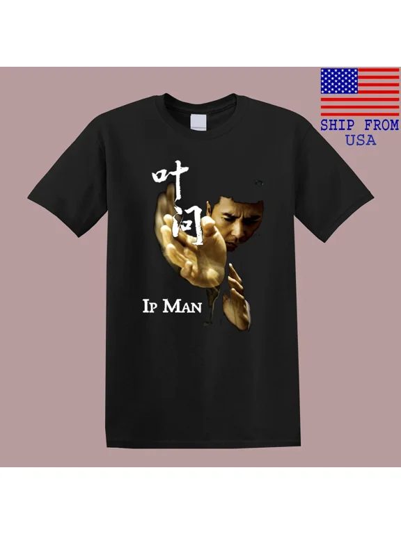 IP MAN Martial Art Movie Men's Black T-Shirt Size S-5XL