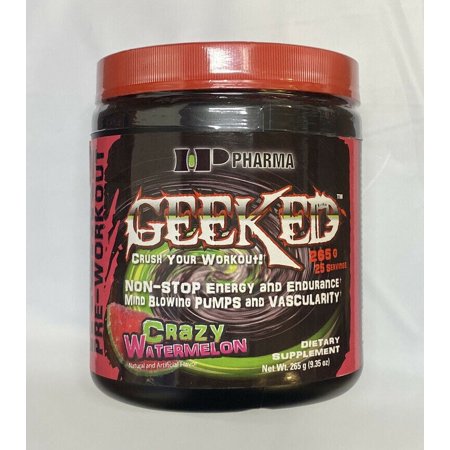 IP Pharma Geeked Pre-Workout Energy Pump Endurance, Crazy Watermelon