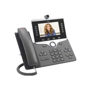 Cisco IP Phone 8865 - IP video phone - with digital camera, Bluetooth interface - IEEE 802.11a/b/g/n/ac Wi-Fi - SIP, SDP - 5 lines - charcoal