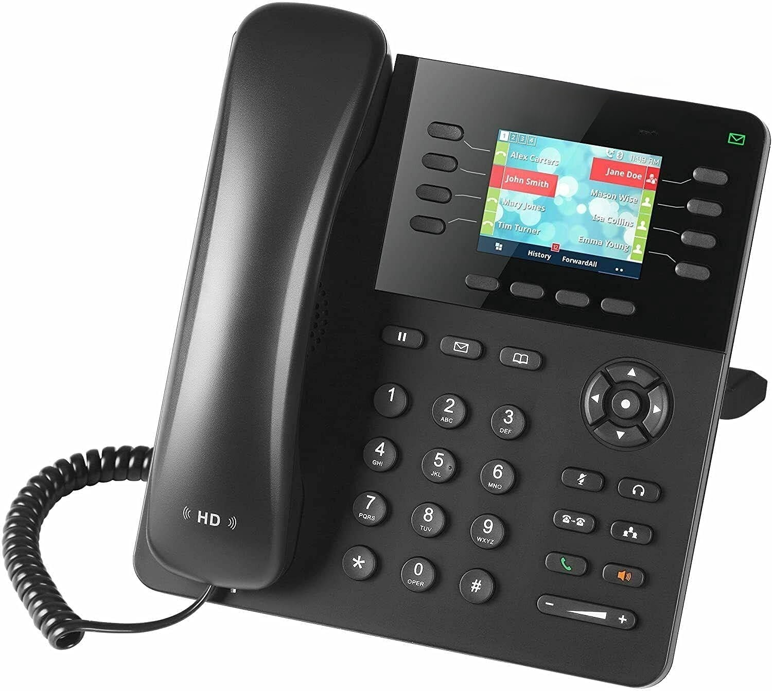 IP Phone with 8 Lines and 4 SIP Accounts, 2.8-Inch Color Display, Dual ...
