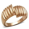 thumbnail image 1 of IP Rose Gold Ion Plating Brass Ring with No Stone, Size 7, 1 of 1