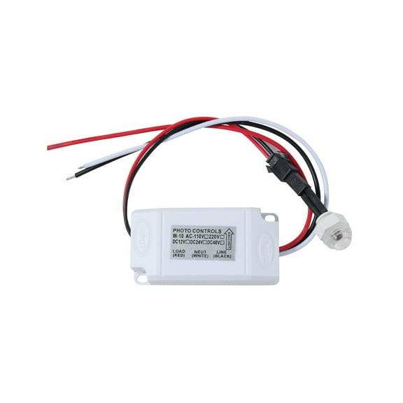 IP44 DC12V 24V AC220V Mini Outdoor Light Control Photo Sensor Switch Rainproof 25A 100W Delay Light Control Photo Sensor for Lamps Sensing Distance 4-8m