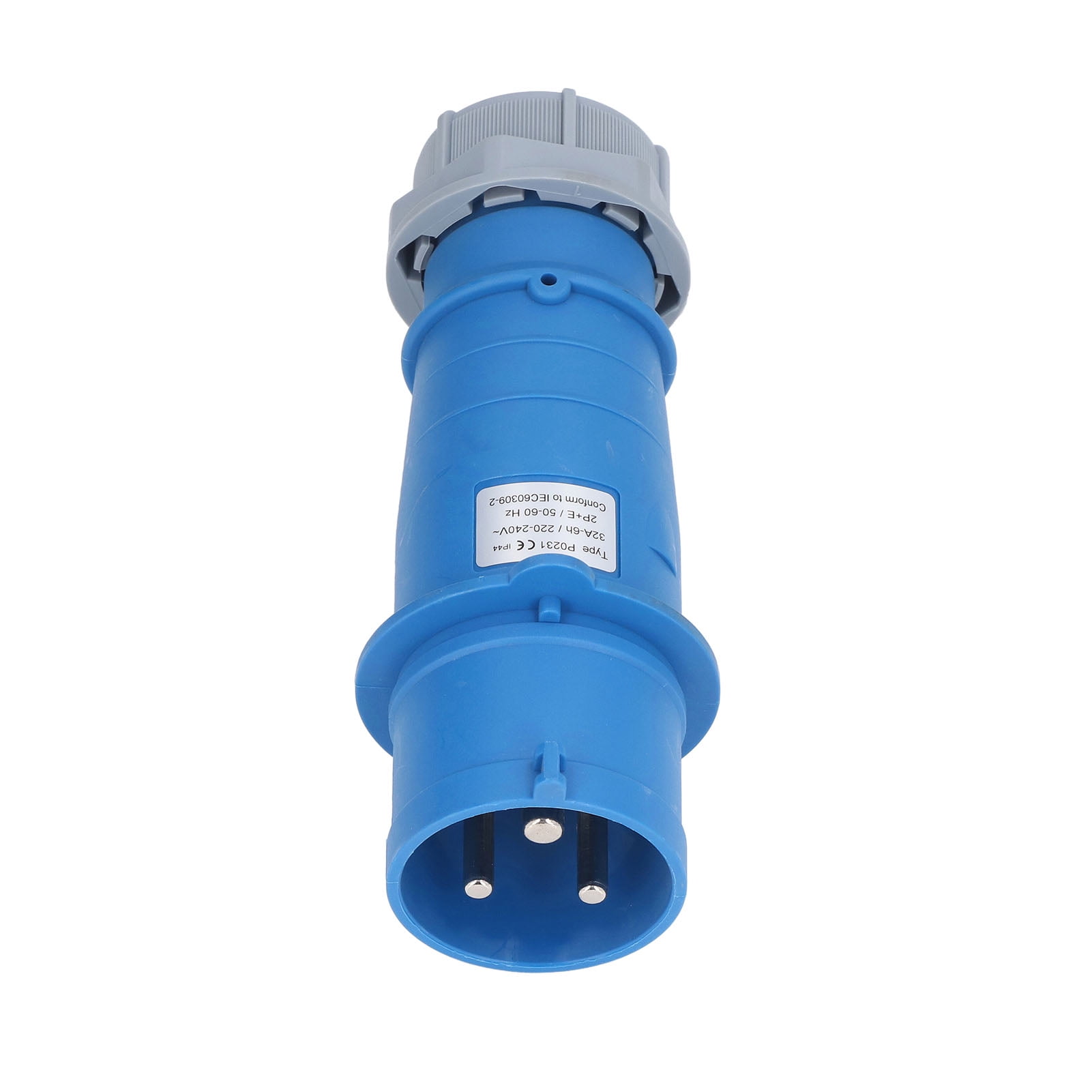 IP44 Waterproof Industrial Socket with Brass Contacts - 2P+E Connector, 32A, 220-240V AC