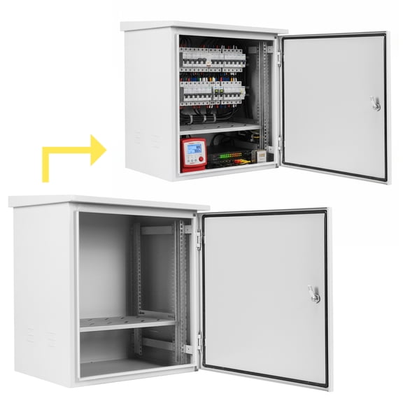 IP55 Waterproof Metal Electrical Enclosure, 24x24x28in Junction Box for Electronics, Battery Accessories, Service Equipment