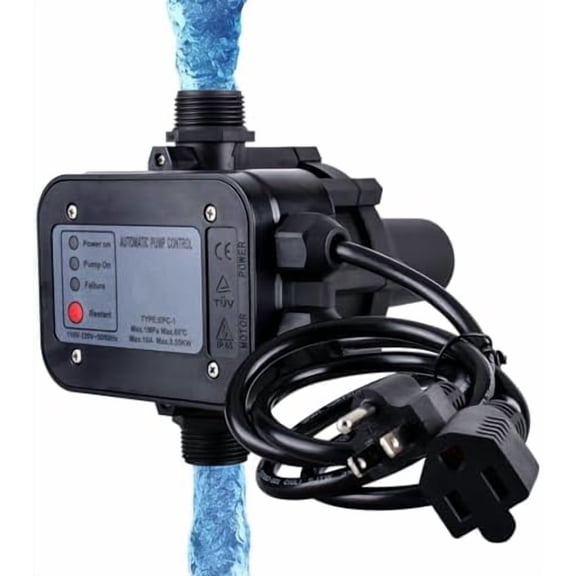 IP65 Automatic Water Pump ControllerWater Pump Pressure Switch Water Flow Sensor Switch Electronic Pump Pressure Regulator for Self-priming Pump110V-120V~50/60Hz$$Tools & Hardware Other